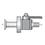 Diagram of Forespar Marelon Full Flow Seacock - Flush Thru Hull x Ball Valve x Hose Barb - OEM