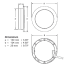 Diagram of Hella Warm White Recessed EuroLED Touch Light
