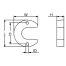 Dimensions of Martyr CM-806190 Mercruiser I/O Bravo Lift Ram Horseshoe Anode - Zinc