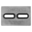 front view of Martyr Mini Diver Plate Anode - Aluminum