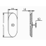 diagram of Martyr Pointed Oval Bolt-On Hull Anode - Aluminum