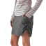 Forge Grey Model Side View  of Patagonia Women's Tech Fishing Skort