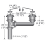 dia of Scandvik Double Sink Drain Kit
