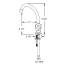 dia of Scandvik Classic Swivel J Spout Galley Mixer