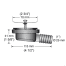 dia of Scandvik Low Profile 1" Shower Drain
