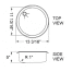dia of Scandvik Round Sink - Brushed Finish, 18/10 Stainless Steel