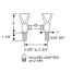 diag of Scandvik Shower Kit: Mixer, Handle with On/Off Trigger, Hose