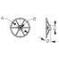 diagram of Sea-Dog Line 15" SS Steering Wheel - 10 or 25 Degree Dish