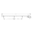diagram of Sea-Dog Line Rail Mount Pulpit Flagpole - Stainless Steel Mount