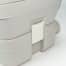 SaniPottie 964 Manual Flush Portable Toilet - 2.5 Gallon Tank, w/ Brackets