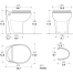 dimensions of Thetford EasyFit Premium Plus Electric Toilet - Tall Models