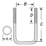 diagram of Tie Down Engineering Square U-Bolts