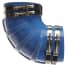 Large Elbow with Reinforcing Ribs of Trident Marine Hose 290V Series Very High Temp Blue Silicone Blend 90 Deg Exhaust Elbows