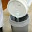 in use of Trimaco SuperTuff Polyester Bag Paint & Stain Strainers
