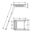 Wide Mount Under Platform 3 Step Ladder, Spring Loaded - Stainless Steel
