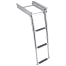 Wide Mount Under Platform 3 Step Ladder, Spring Loaded - Stainless Steel