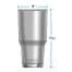 Dimensions of Yeti Coolers Rambler 30 oz Insulated Tumbler - Stainless Steel
