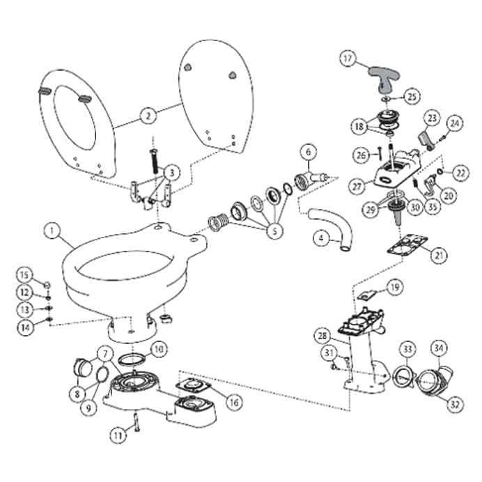 Marine toilet parts 2025