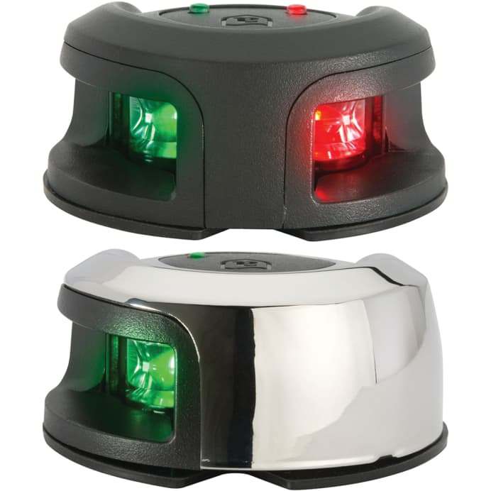 Attwood LED Navigation Light Bi-Color, Port-Seite, Schwarz – Korrosionsbeständig Für Den Maritimen Einsatz