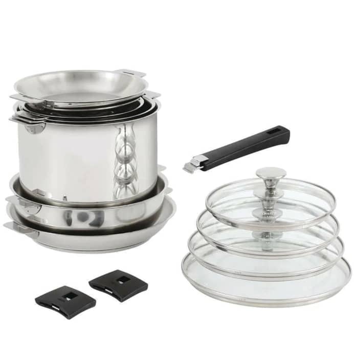 Cristel Tulipe 13-Piece Stainless Steel Cookware Set