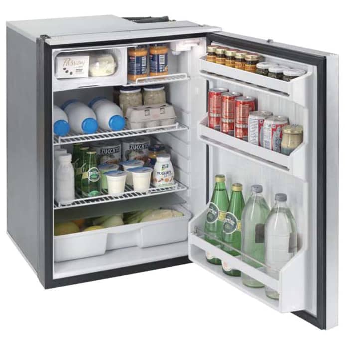 Isotherm Cruise 130 Elegance Refrigerator Freezer 4.6 Cu ft Silver AC DC