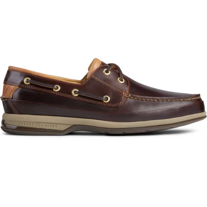 Sperry Rich Brown Leather Boat Loafers Moccasins Shoes Size 9.5W Sperry Men main image 3