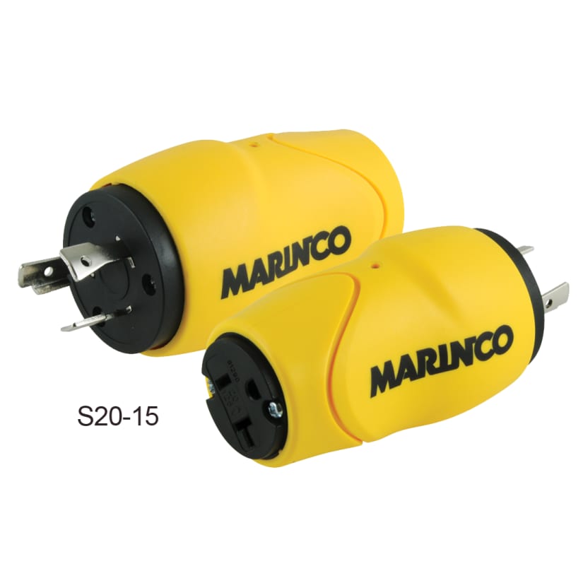 EEL Straight Adapter - 30A (Male) Twist-Lock to 15/20A (Female) Straight Blade