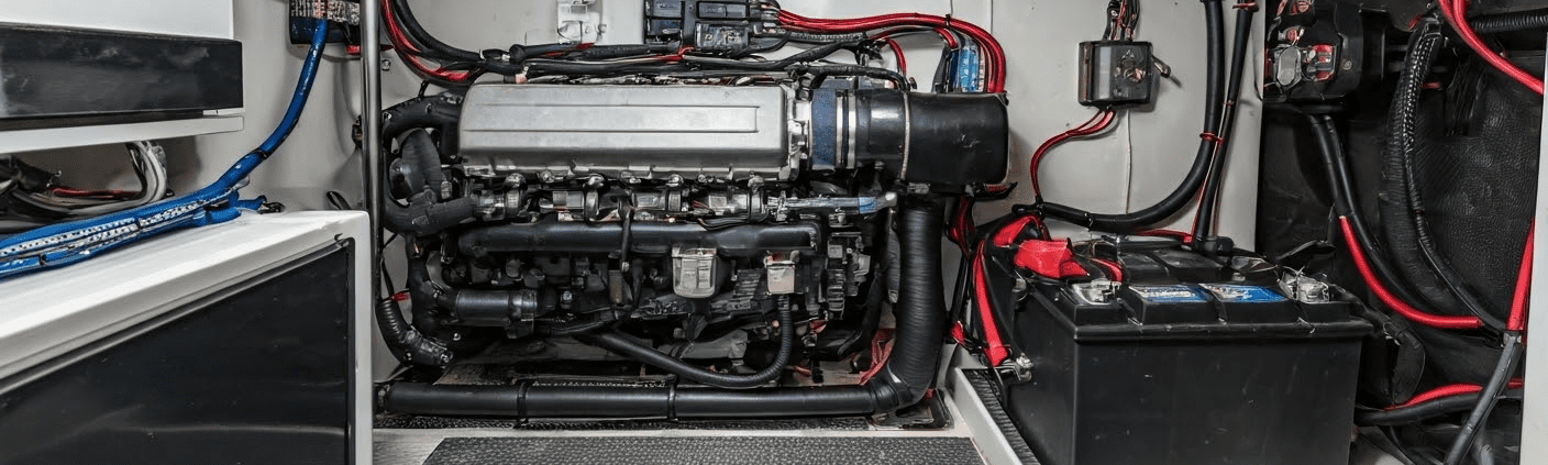 Well-maintained marine electrical system